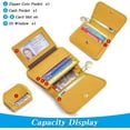 thumbnail image 2 of Slim Leather Wallet For Women Small Credit Card Holder With Coin pocket, ID Window, Keychain, 2 of 7