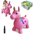 thumbnail image 1 of Unicornio Bouncy Horse HotMax para niños de 2 años con bomba rosa, 1 of 7