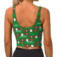 thumbnail image 3 of Lsque Cute Santa And Ho Ho Ho Printed Women'S Sports Bra, Compression, Moisture Wicking, High-Impact Sports Bra For Women,Supportive sports bra-X-Large, 3 of 9