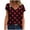 Red, variant on Women's Fashion Casual Loose Blouse, Polka Dot Print V-Neck Short Sleeve T-Shirt, Stylish Printed Tee for Women, Comfortable V-Neck Casual Top, Trendy Summer Blouse for Daily Wear