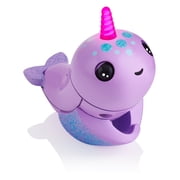 Fingerlings Light Up Narwhal Nelly Electronic Pet, Purple