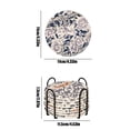thumbnail image 2 of Anmrize Ensemble de 8 sous-Verres à Rayures, Dessous de Verre Carré, Ensemble de sous-Verres Absorbants, Décoration de Table, sous-Verre avec Support de Rangement, Ensemble de sous-Verres Carrés à Rayures avec Support, Tapis pour Gobelet Absorbant, A, 2 of 7