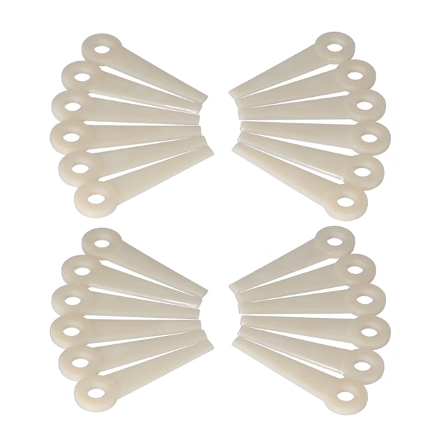 Plastic Grass Trimmer Blades,24Pcs Plastic Cutter Blades Mower Blade Replacement Lawn Mower Blades Achieve More