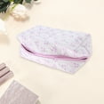 thumbnail image 3 of Unique Bargains 1 Pc Women Floral Pillow Shape Makeup Bag for Travel Vacation Purple Polyester, 3 of 4