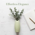 thumbnail image 3 of REGALWOVEN Small Ceramic Bud Modern Cylinder Vase, Matte Ribbed Decorative Flower Vase for Desktop, Shelf & Bathroom, Boho Green 2.4"L x 2.4"W x 5.1"H, 3 of 6