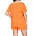 thumbnail image 3 of BLVB Womens Summer Plus Size Pajama Sets Casual Crewneck Short Sleeve Tops and Shorts 2 Piece Lounge Outfits Sleepwear, 3 of 4