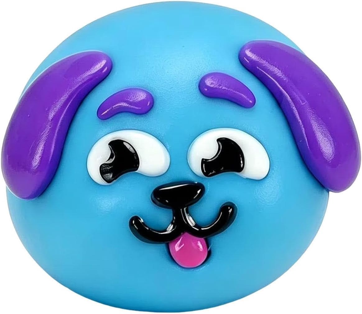 Smushers Squishy - Curiosities Smushers Dog Face Swap Squishy Soft Moldable Cute Slow Rise Relaxing Sensory Fidget Fun Desk Accessory for Adults