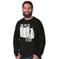 thumbnail image 5 of Black Cat Punk Rock Kitty Lovers Long Sleeve TShirt Men Women Brisco Brands X, 5 of 6
