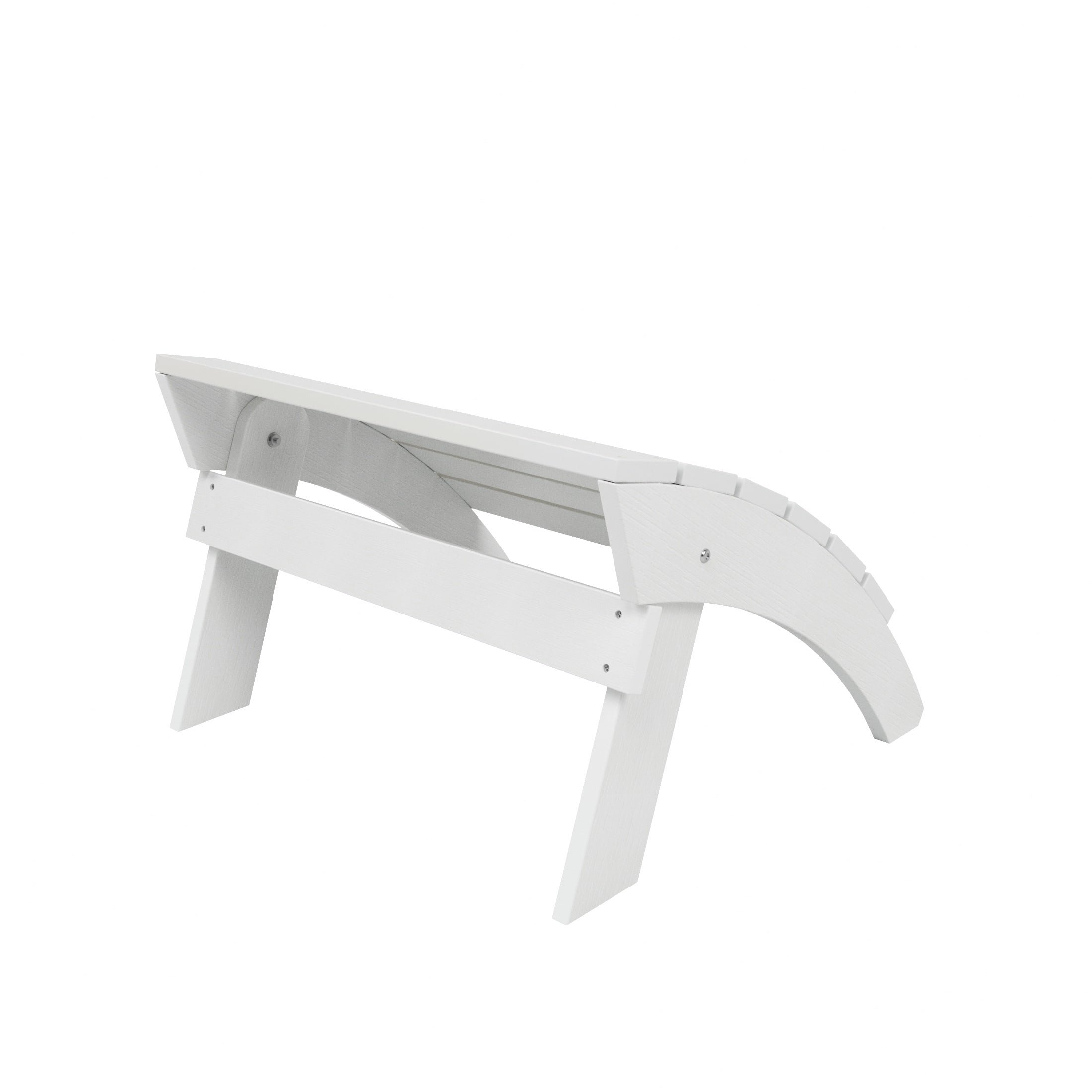 Outdoor Adirondack Chair Folding Ottoman, White