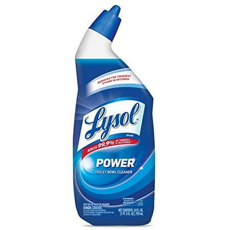 Lysol Power Toilet Bowl Cleaner, 24 ounce, 10X Cleaning Power (Pack of 4)