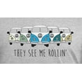 thumbnail image 4 of Old Glory Mens Hippie Van They See Me Rollin' Bus Camper Short Sleeve Graphic T Shirt, 4 of 6