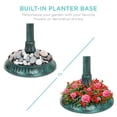 thumbnail image 4 of Fuente solar con pedestal de resina vintage para baño de pájaros al aire libre, 4 of 7
