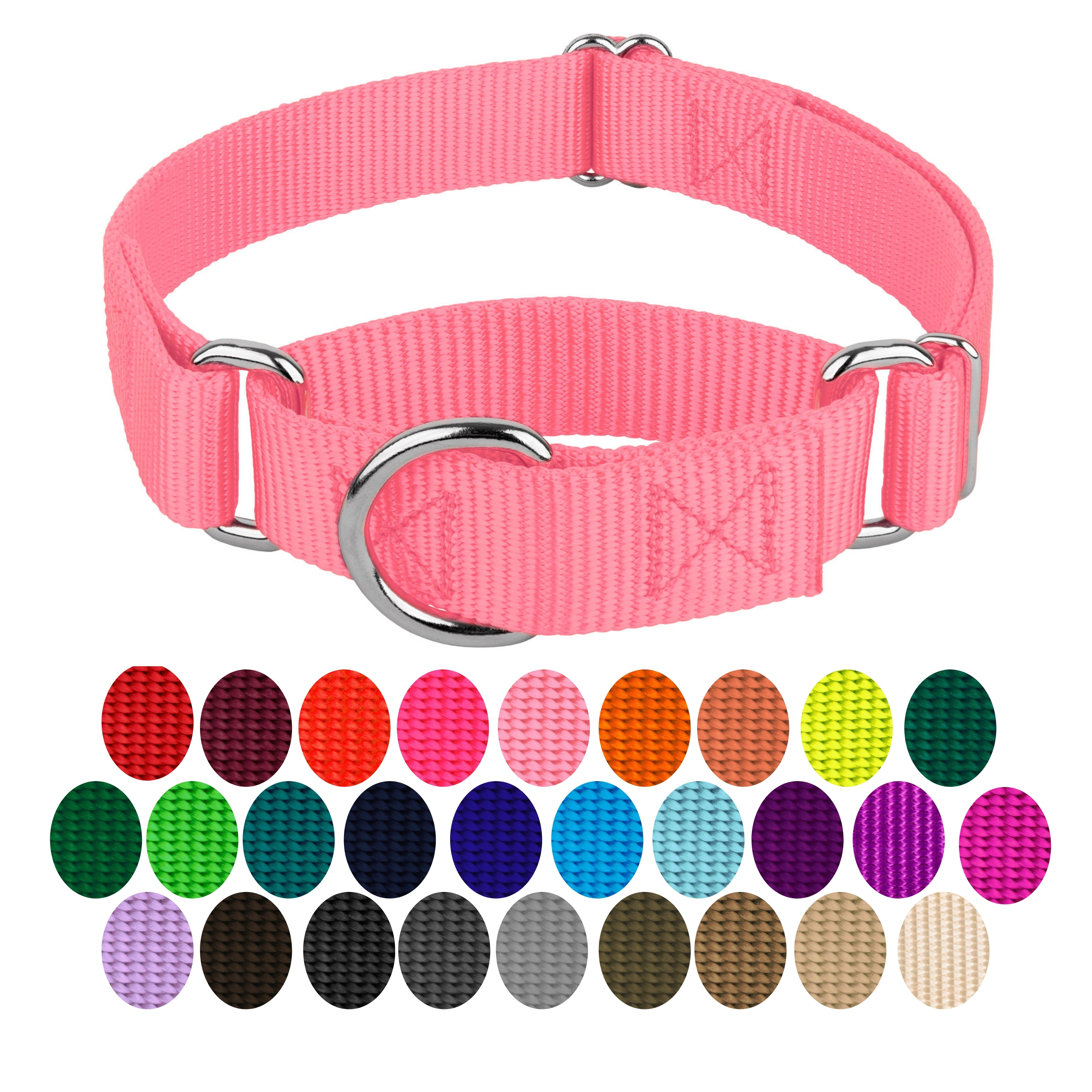 Country Brook Design Martingale Dog Collar, Pink, Medium