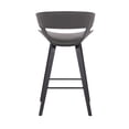 thumbnail image 3 of Home Square 26" Wood & Faux Leather Counter Height Bar Stool in Black - Set of 3, 3 of 7