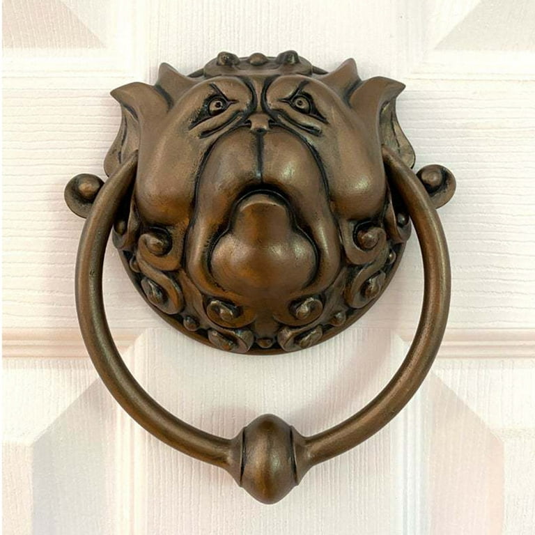 Papaba Door Knocker,Door Knocker Vintage Vivid Resin Dragon Mouth Gate  Handle Ring for Home