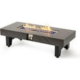 thumbnail image 2 of 54 Inch Stone Iron Fire Pit Table with Adjustable Foot Pads & Weatherproof Cover – Heavy-Duty Stainless Steel  Bowl for Patio, Deck & Backyard, 2 of 8