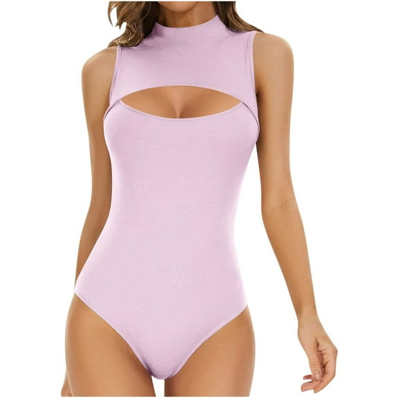 Women Solid Color Jumpsuit Tight Exposed Jumpsuit