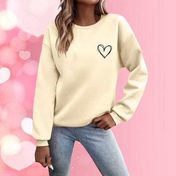 Women's Fashionable Printed Crew Neck Hoodie Half Hoodies Women Fall Womens Sweater Light Hoodies Ladies Color Sweater Women Drop Shoulder Sweatshirt Lady Pants Suits Dressy Sweatshirts for Women 4x