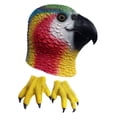thumbnail image 3 of Máscara de loro con guantes de garra, máscara de látex de cabeza completa para fiesta temática, actuación en escenario, 3 of 8