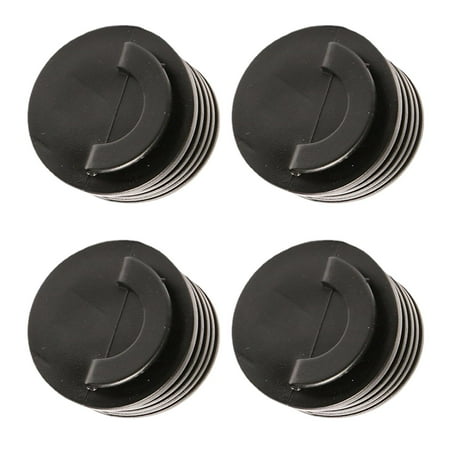 GARENDE 4Pcs Kayak Scupper Plugs Black Accessory Sturdy Lightweight Rubber Drain Holes Stopper Bung Kayak Drain Plug for Canoe Marine L