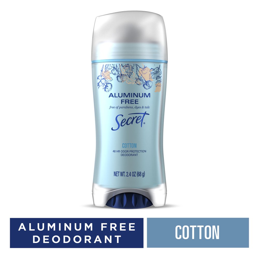 Secret Aluminum Free Deodorant, Cotton Scent, 2.4 Ounces