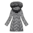 thumbnail image 6 of Horkkom Long Winter Coats for Women Fleece Zip Up Jackets with Pockets Hood Warm Soft Overcoats M, 6 of 9