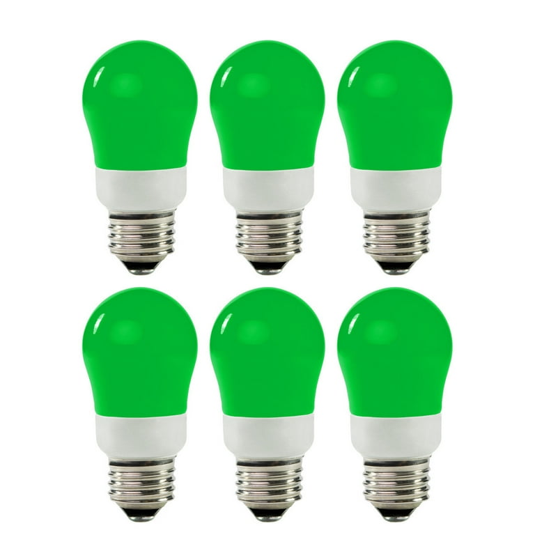6 bulbs) TCP Green Cold Cathode Lamp, 5 watt, 120 volt, A19, Medium Screw (E26) Base, 200 lumens, 80 CRI, Green Fun Bulb - Walmart.com