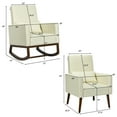 thumbnail image 2 of Gymax 2-in-1 Fabric Upholstered Rocking Chair Nursery Armchair with Pillow Beige, 2 of 10
