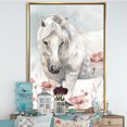 thumbnail image 3 of Aquarelles Chevaux Sauvages Roses - Toile Encadrée de Ferme, 3 of 3