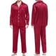 thumbnail image 2 of Conjuntos de pijama Prolriy para mujer, pijamas casuales de 2 piezas para hombre, blusa de manga larga con botones, satén de seda, ropa de dormir de dos piezas, traje, pantalón, pijama, conjuntos de, 2 of 8