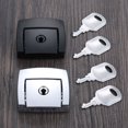 thumbnail image 3 of 46 * 45mm Metal Seguridad de seguridad Cerradura de Latch HASP con llaves dobles for gabinetes Herramientas Box Silver / Black Industry Hardware, 3 of 7
