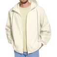 thumbnail image 2 of Rexolia Men’s UPF 50 Full Zip Hoodie Jacket Lightweight Sun Protection Fishing Hiking Performance Beige L, 2 of 4
