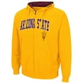 thumbnail image 2 of Men's Colosseum Gold Arizona State Sun Devils Arch & Logo 3.0 Full-Zip Hoodie, 2 of 3