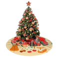 thumbnail image 4 of XMXY Halloween Christmas Tree Skirt, Nature Leaf Collection Fall Holiday Party Indoor Decorations Ornaments, 48" Inch, 4 of 6