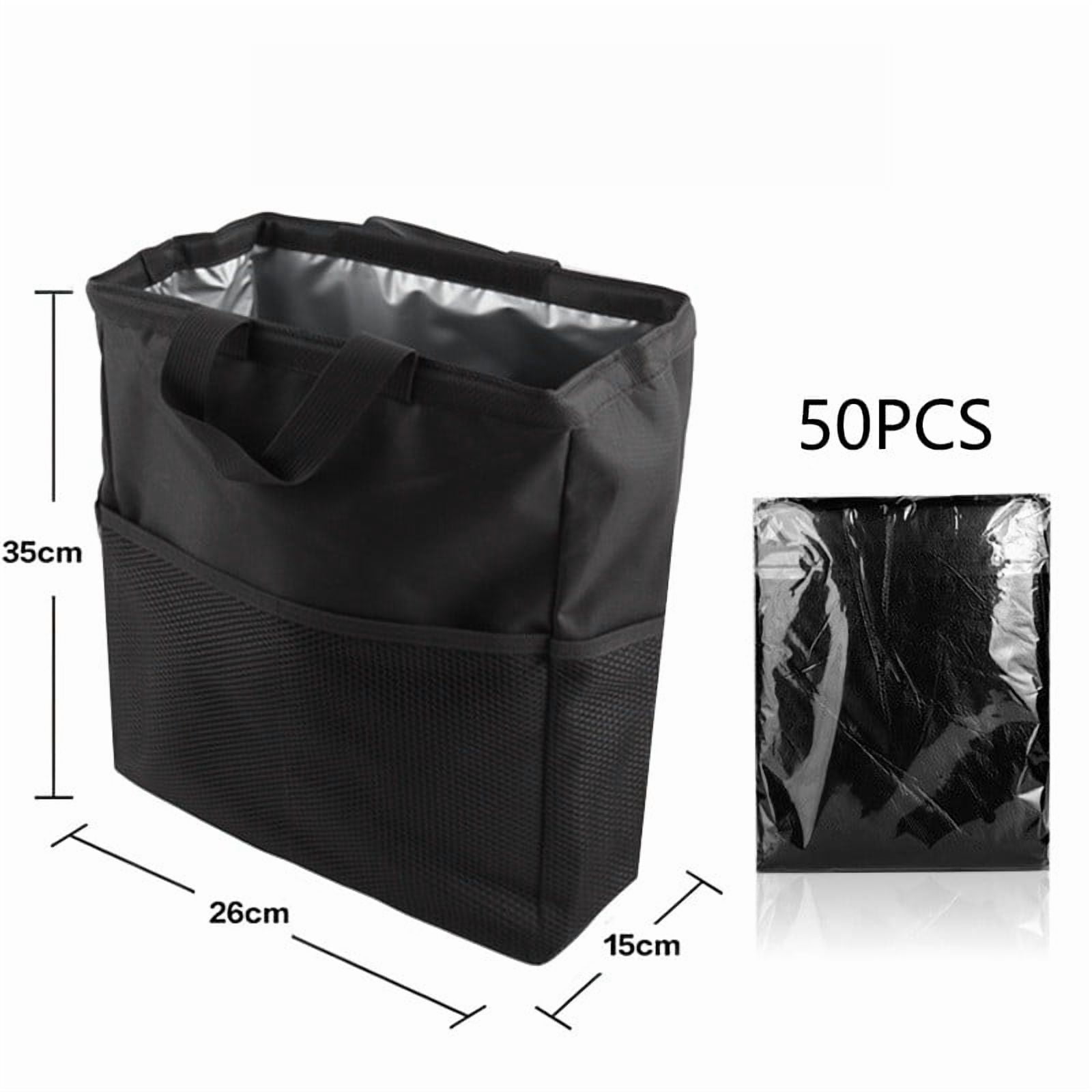YIWEI Car Seat Back Organizer With 13L Cooler Bag, 600D Oxford Storage Hanging Bag With Insulated Compartment for Travel Essentials, Foldable Multi-Pocket Holder for Suv Truck Van, Black