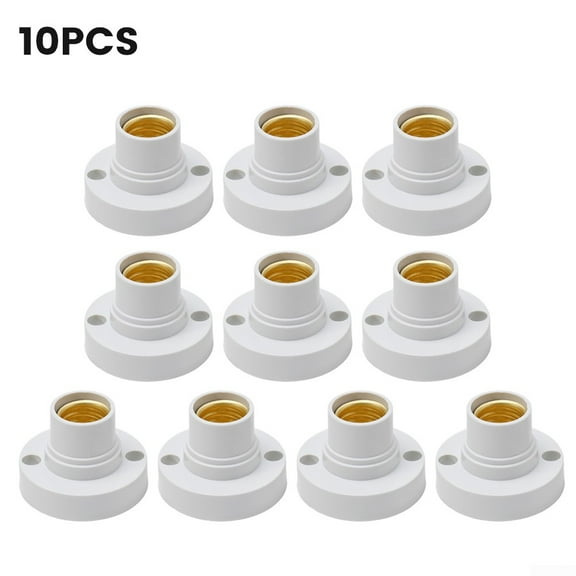 UHUSE 10Pcs E14 Light Bulb Screw Lamp Surface Fixing Base Holder Edison Screw Socket