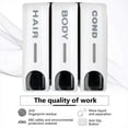 thumbnail image 3 of Soap dispenser Shower Gel Shampoo Conditioner Refillable Bottle ABS Wall Hanging - white, 3 of 5