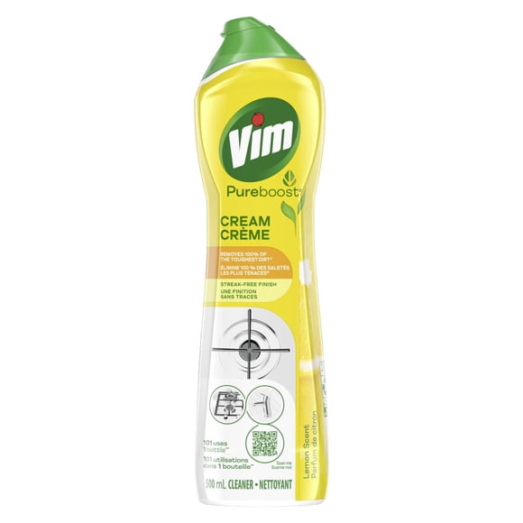 Crème Nettoyante Vim PureBoost Parfum de Citron