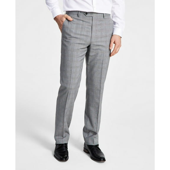 Lauren Ralph Lauren Men's Classic-Fit Stretch Suit Pants Wht/Blk 42x30 B4HP $190
