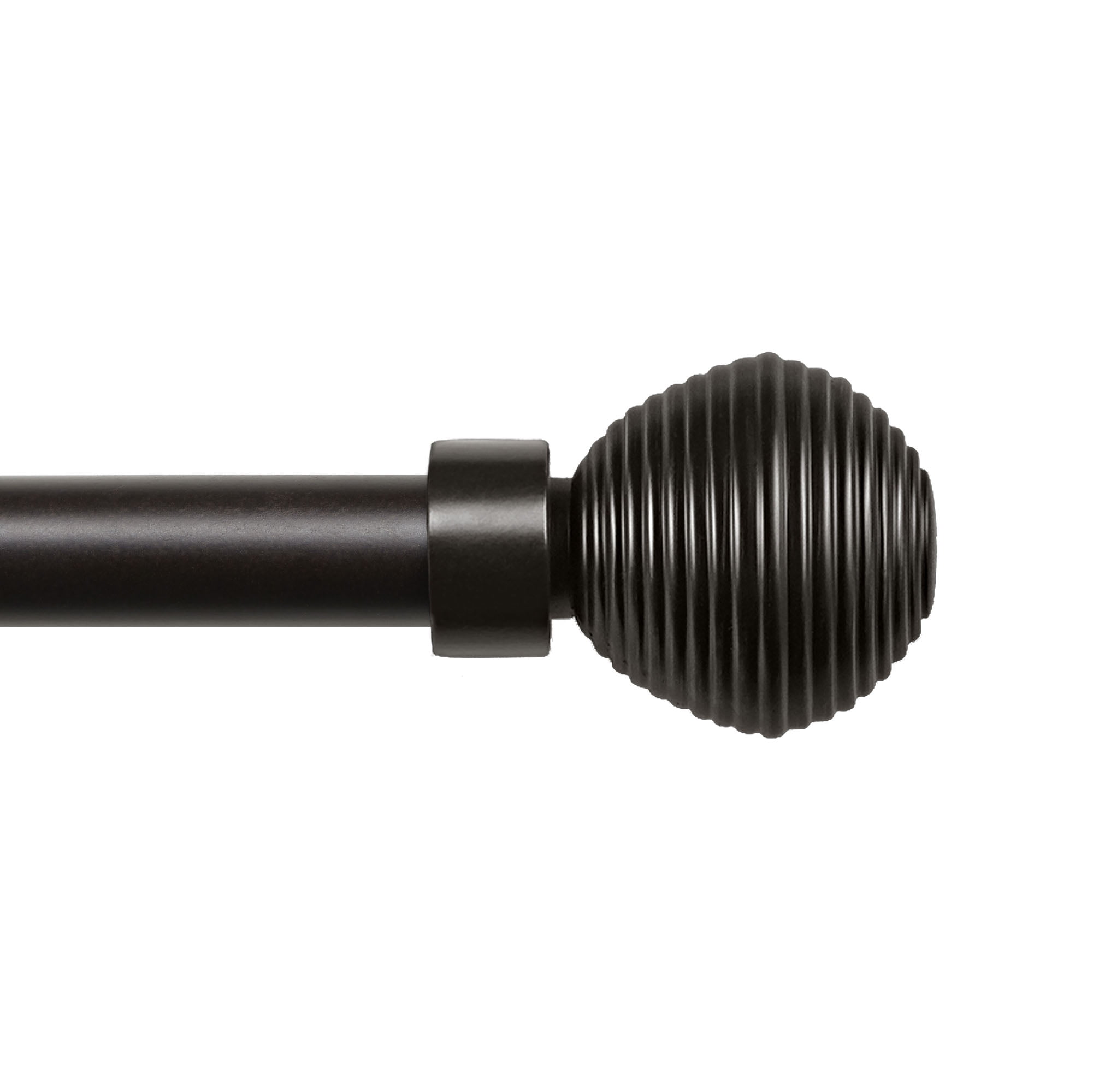 Exclusive Home Modern Layer 1" Curtain Rod and Finial Set, Matte Bronze, Adjustable 66"-120"