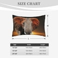 thumbnail image 4 of Sikiie Elephant Sunset in Kenya Print Plush Pillow Cover, Wrinkle-proof and Stain-resistant Pillow Protector without Pillow Core, Home Decoration-16"x24", 4 of 6