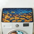 thumbnail image 5 of ZIATUBLES Washing Machine Top Dust Cover Washer and Dryer Top Protector Mat for Laundry Room Versatile Home Kitchen Decor Accessories, 24 x 19.7 Inch, Daisy Midnight, 5 of 7