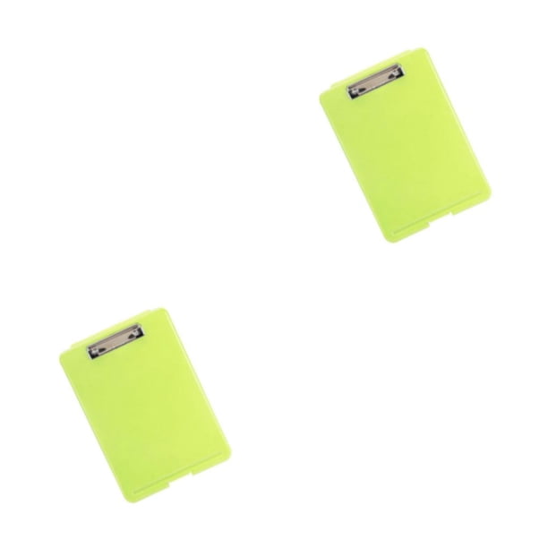 Seitruly Caja de archivo A4 de plástico Carpeta de documentos Caja de bloc de notas Organizador Suministro Verde Verde 2Conjunto