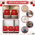 thumbnail image 5 of Christmas Chair Covers Pack of 6, 24x20 Inch Red and White Santa Claus Hat Chair Back Covers, Christmas Chair Back Covers Kitchen Chair Covers for Christmas Holiday Festival Decoration, 5 of 8