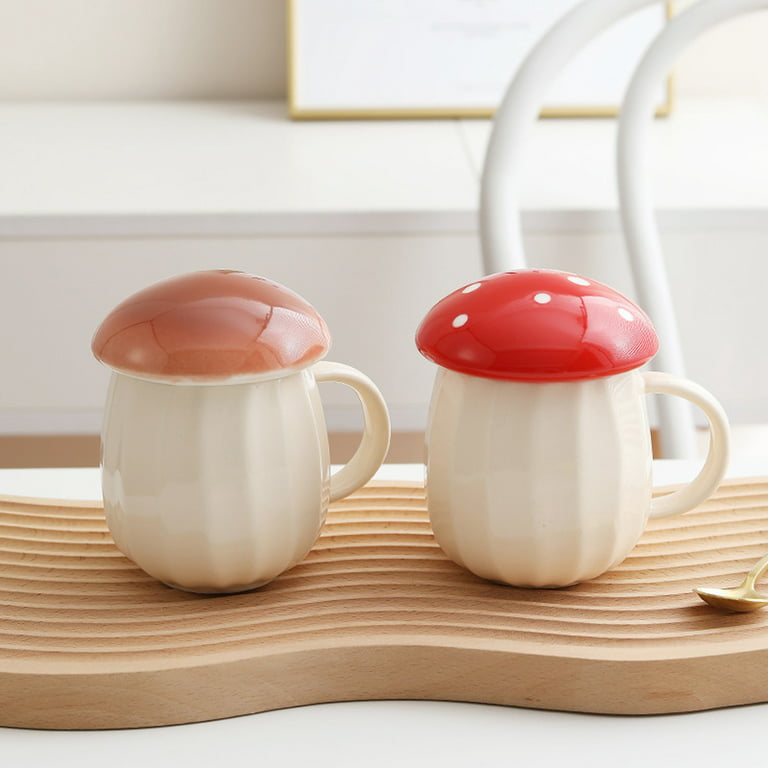 Hand-made Ceramic Mushroom Tea Pot Teapot Tea Cup Set Tea for One