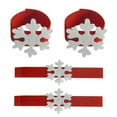 thumbnail image 2 of Paquete De 4 s De Tejido De Nieve Hebil De Servilleta Inicio Boda ración De Navidad 2 Colores Baoblaze Anillo de tejido, 2 of 7