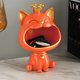 thumbnail image 1 of Figura decorativa de resina Ehuebsd para almacenamiento de gato de la fortuna naranja, 1 of 8