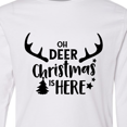thumbnail image 4 of Inktastic Oh Deer, Christmas is Here Long Sleeve Youth T-Shirt, 4 of 5