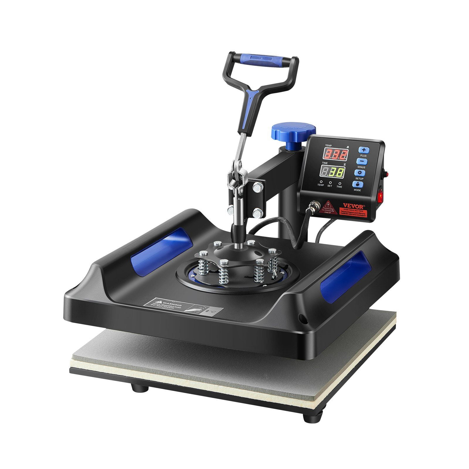 8-in-1 Heat Press Machine 15x15 Inch - Sublimation Transfer Printer for Fabrics & Mugs
