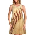 thumbnail image 1 of Fotbe Vintage Baseball Vestido de Verano sin Mangas para Mujer – Vestido Midi Línea A, Estilo Camiseta Floral, Vestido Playero Casual y Fluido, 1 of 7